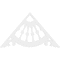 Ekena Millwork Pitch Wagon Wheel Architectural Grade PVC Gable Pediment, 36"W x 21"H x 1"P (14/12) GPP036X021X100WAG - alternate 2